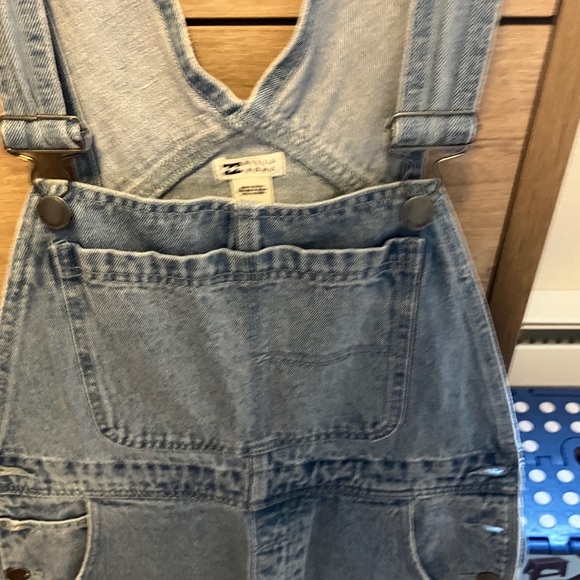 Billabong Blue Jean Shorts Overalls - Picture 3 of 11
